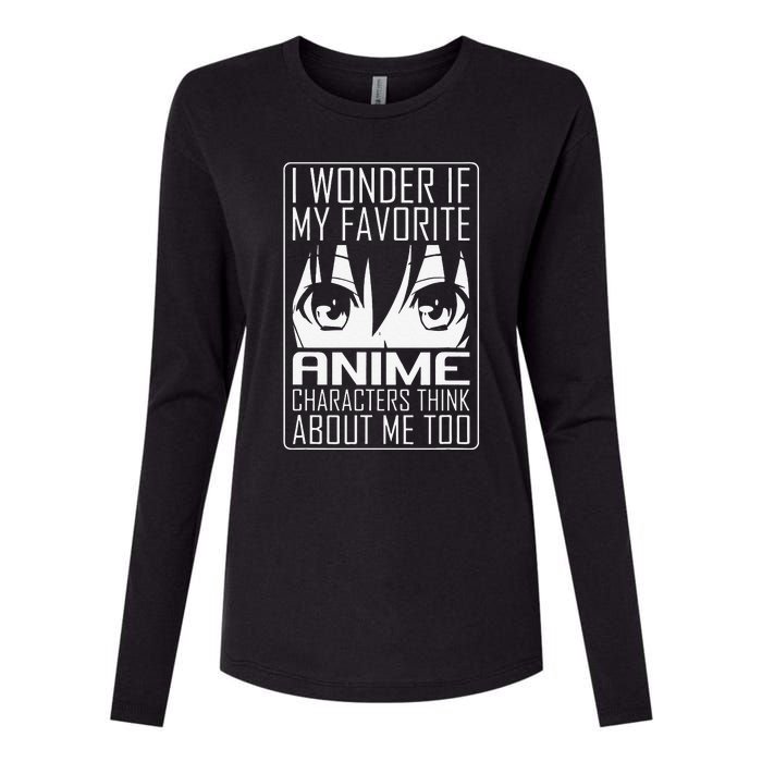 Anime Japanese Manga Kawaii I wonder if Anime Characters Me  Womens Cotton Relaxed Long Sleeve T-Shirt