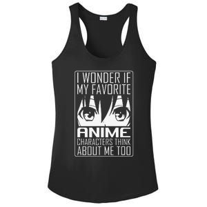 Anime Japanese Manga Kawaii I wonder if Anime Characters Me  Ladies PosiCharge Competitor Racerback Tank