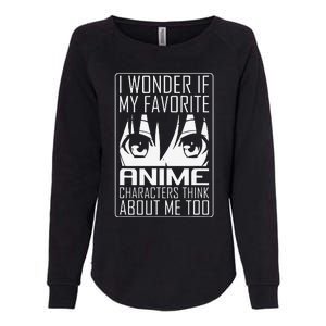 Anime Japanese Manga Kawaii I wonder if Anime Characters Me  Womens California Wash Sweatshirt