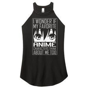 Anime Japanese Manga Kawaii I wonder if Anime Characters Me  Women's Perfect Tri Rocker Tank