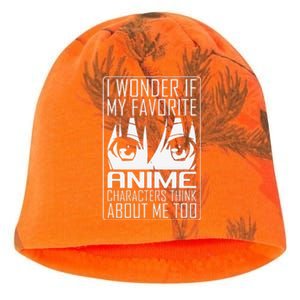 Anime Japanese Manga Kawaii I wonder if Anime Characters Me  Kati - Camo Knit Beanie