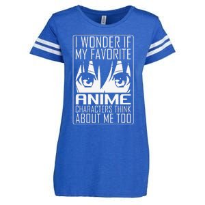 Anime Japanese Manga Kawaii I wonder if Anime Characters Me  Enza Ladies Jersey Football T-Shirt