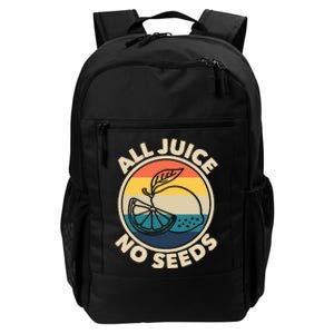 All Juice No Seeds Lemon Retro Funny Vasectomy Daily Commute Backpack