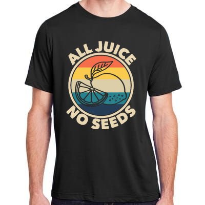 All Juice No Seeds Lemon Retro Funny Vasectomy Adult ChromaSoft Performance T-Shirt