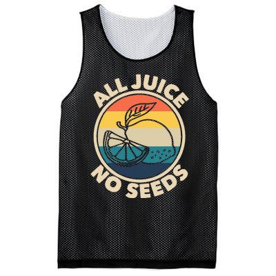 All Juice No Seeds Lemon Retro Funny Vasectomy Mesh Reversible Basketball Jersey Tank