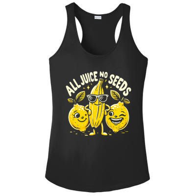 All Juice No Seeds Vasectomy Fruit Ladies PosiCharge Competitor Racerback Tank