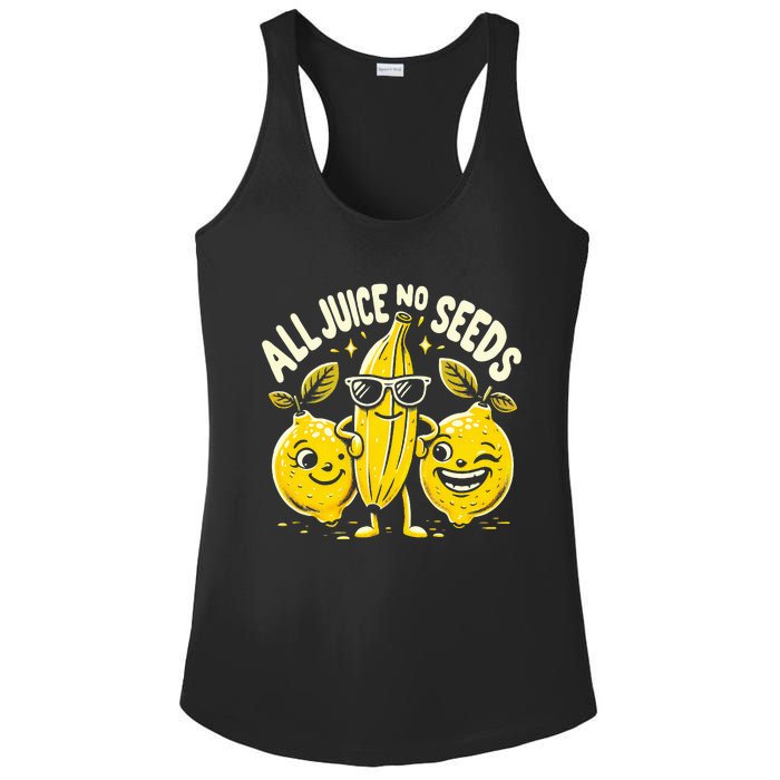 All Juice No Seeds Vasectomy Fruit Ladies PosiCharge Competitor Racerback Tank