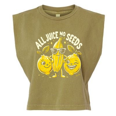 All Juice No Seeds Vasectomy Fruit Garment-Dyed Women's Muscle Tee