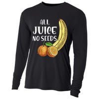 All Juice No Seeds Funny All Juice No Seeds Cooling Performance Long Sleeve Crew