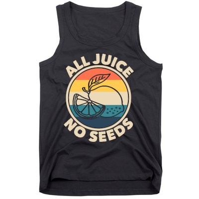 All Juice No Seeds Lemon Retro Funny Vasectomy Gift Tank Top