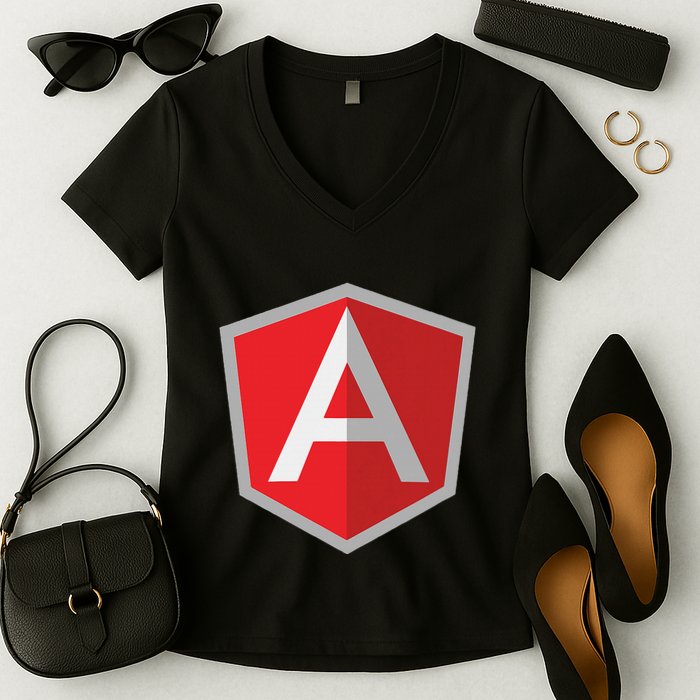 Angularjs Javascript Programmer Women's V-Neck T-Shirt