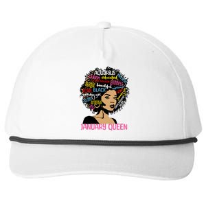 Aquarius January Queen Melanin Black Birthday Great Gift Snapback Five-Panel Rope Hat