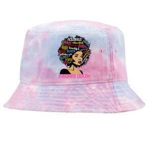 Aquarius January Queen Melanin Black Birthday Great Gift Tie-Dyed Bucket Hat