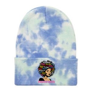 Aquarius January Queen Melanin Black Birthday Great Gift Tie Dye 12in Knit Beanie