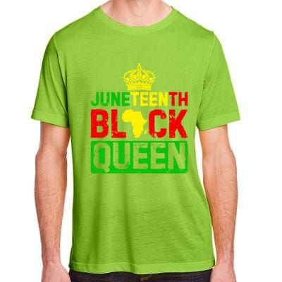 Afro Juneteenth Queen Mom Matching Black History Gift Adult ChromaSoft Performance T-Shirt