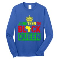 Afro Juneteenth Queen Mom Matching Black History Gift Long Sleeve Shirt