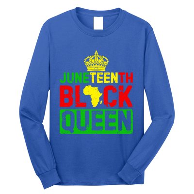 Afro Juneteenth Queen Mom Matching Black History Gift Long Sleeve Shirt