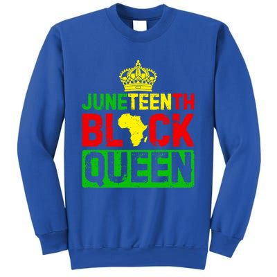 Afro Juneteenth Queen Mom Matching Black History Gift Sweatshirt