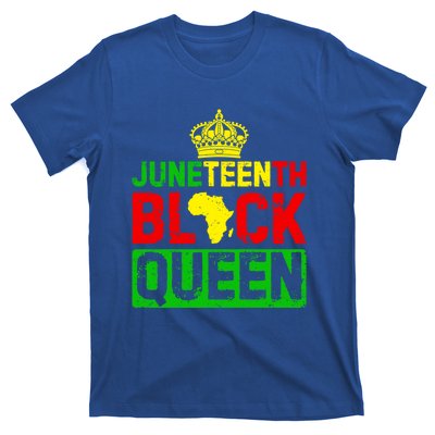 Afro Juneteenth Queen Mom Matching Black History Gift T-Shirt