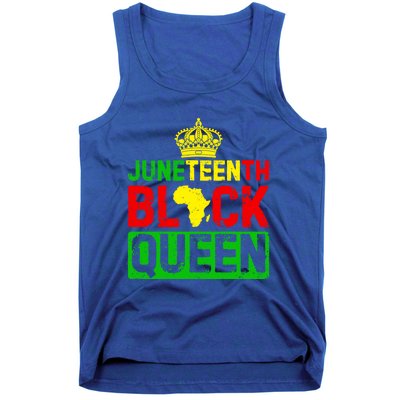 Afro Juneteenth Queen Mom Matching Black History Gift Tank Top