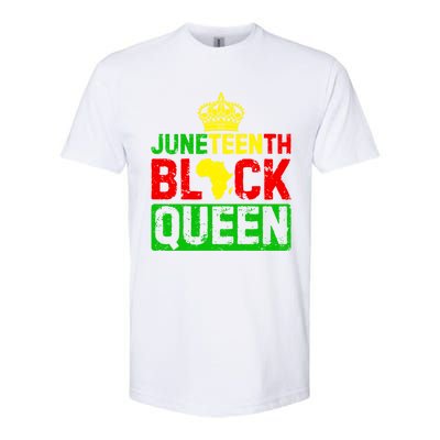 Afro Juneteenth Queen Mom Matching Black History Gift Softstyle CVC T-Shirt