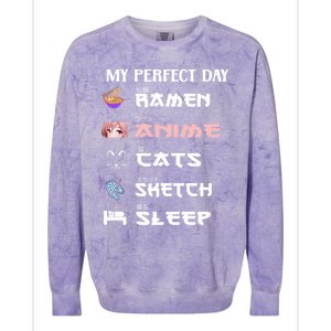 Anime Japanese Ra Sketching Cat Anime Lover N Cute Gift Colorblast Crewneck Sweatshirt