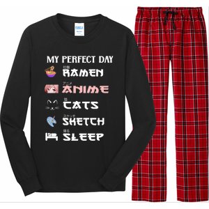 Anime Japanese Ra Sketching Cat Anime Lover N Cute Gift Long Sleeve Pajama Set