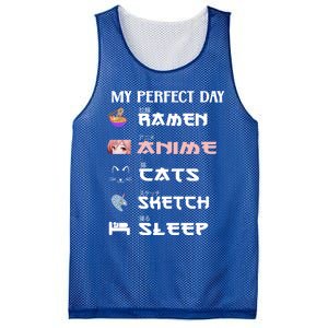 Anime Japanese Ra Sketching Cat Anime Lover N Cute Gift Mesh Reversible Basketball Jersey Tank