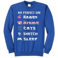 Anime Japanese Ra Sketching Cat Anime Lover N Cute Gift Tall Sweatshirt