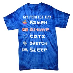 Anime Japanese Ra Sketching Cat Anime Lover N Cute Gift Tie-Dye T-Shirt