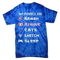 Anime Japanese Ra Sketching Cat Anime Lover N Cute Gift Tie-Dye T-Shirt