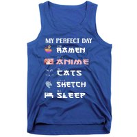 Anime Japanese Ra Sketching Cat Anime Lover N Cute Gift Tank Top