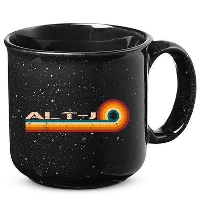 Alt J Retro Stripes Musician Vintage 15oz Campfire Ceramic Mug