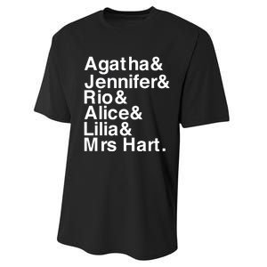 Agatha & Jennifer & Rio & Alice & Lilia & Mrs Hart Performance Sprint T-Shirt