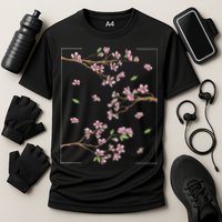Aesthetic Japanese Style Cherry Blossom Tree Sakura Cooling Performance Crew T-Shirt