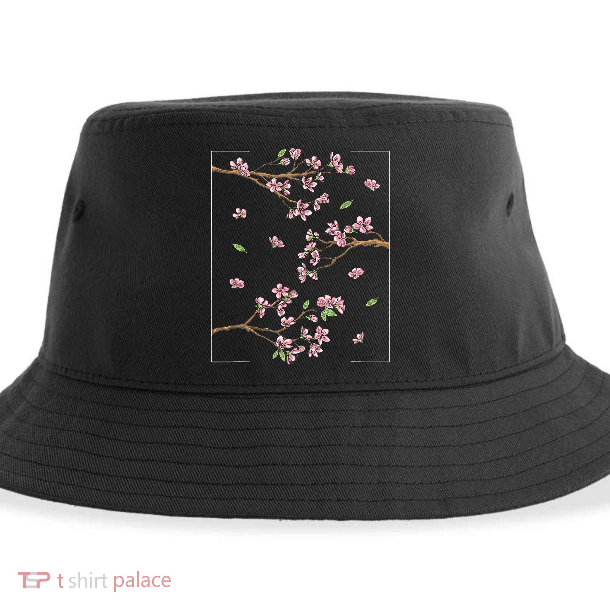 Aesthetic Japanese Style Cherry Blossom Tree Sakura Sustainable Bucket Hat