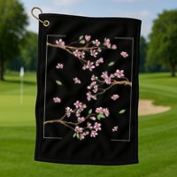 Aesthetic Japanese Style Cherry Blossom Tree Sakura Golf Towel