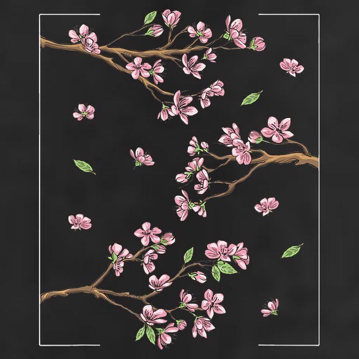 Aesthetic Japanese Style Cherry Blossom Tree Sakura Golf Towel