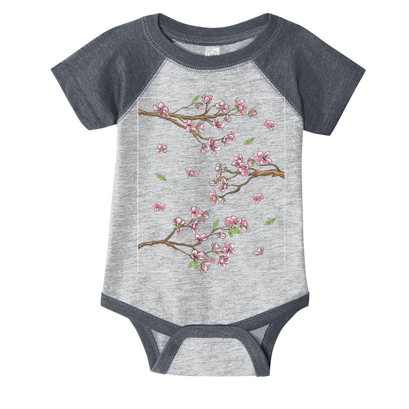 Aesthetic Japanese Style Cherry Blossom Tree Sakura Infant Baby Jersey Bodysuit