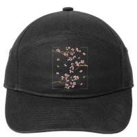 Aesthetic Japanese Style Cherry Blossom Tree Sakura 7-Panel Snapback Hat