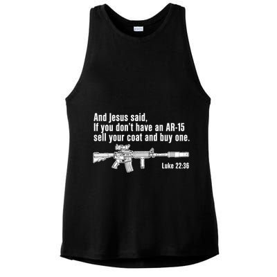 And Jesus Said If You DonT Have An Ar15 Sell Your Coat And Buy One Ladies PosiCharge Tri-Blend Wicking Tank