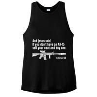 And Jesus Said If You DonT Have An Ar15 Sell Your Coat And Buy One Ladies PosiCharge Tri-Blend Wicking Tank