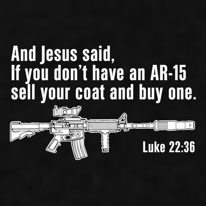 And Jesus Said If You DonT Have An Ar15 Sell Your Coat And Buy One Ladies PosiCharge Tri-Blend Wicking Tank