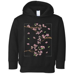 Aesthetic Japanese Style Cherry Blossom Tree Sakura Toddler Hoodie