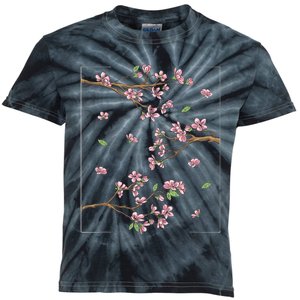 Aesthetic Japanese Style Cherry Blossom Tree Sakura Kids Tie-Dye T-Shirt