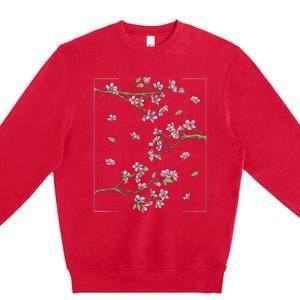 Aesthetic Japanese Style Cherry Blossom Tree Sakura Premium Crewneck Sweatshirt