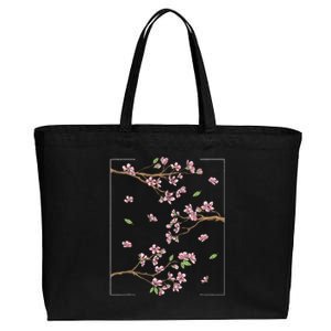 Aesthetic Japanese Style Cherry Blossom Tree Sakura Cotton Canvas Jumbo Tote