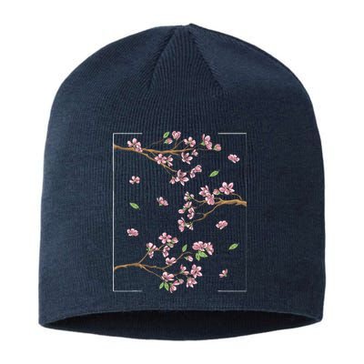 Aesthetic Japanese Style Cherry Blossom Tree Sakura Sustainable Beanie