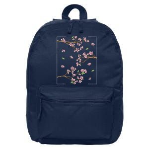 Aesthetic Japanese Style Cherry Blossom Tree Sakura 16 in Basic Backpack