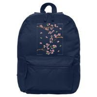 Aesthetic Japanese Style Cherry Blossom Tree Sakura 16 in Basic Backpack